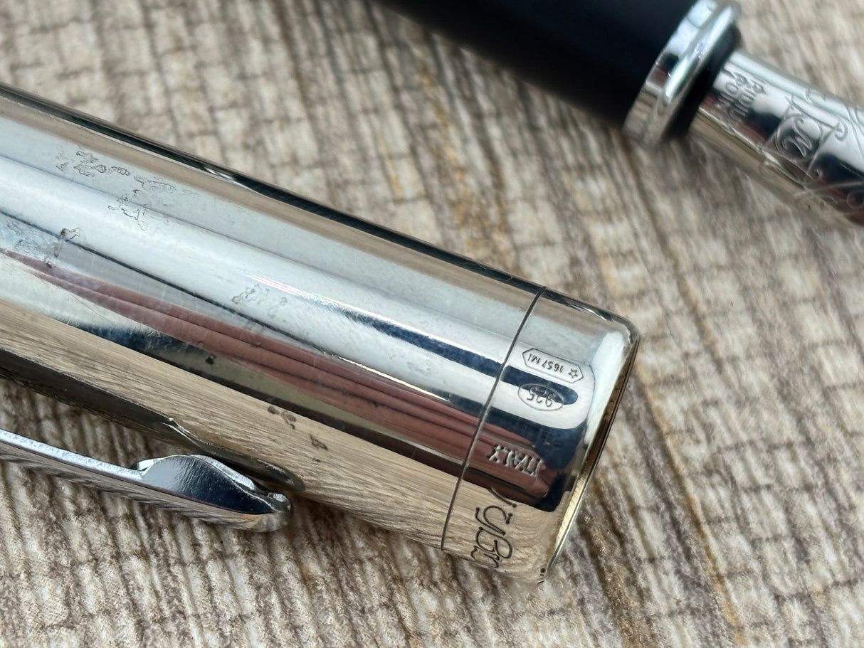 Ferrari di Varese Settelaghi Italy sterling silver cap 925 mother of pearl barrel - Fountain Pen
