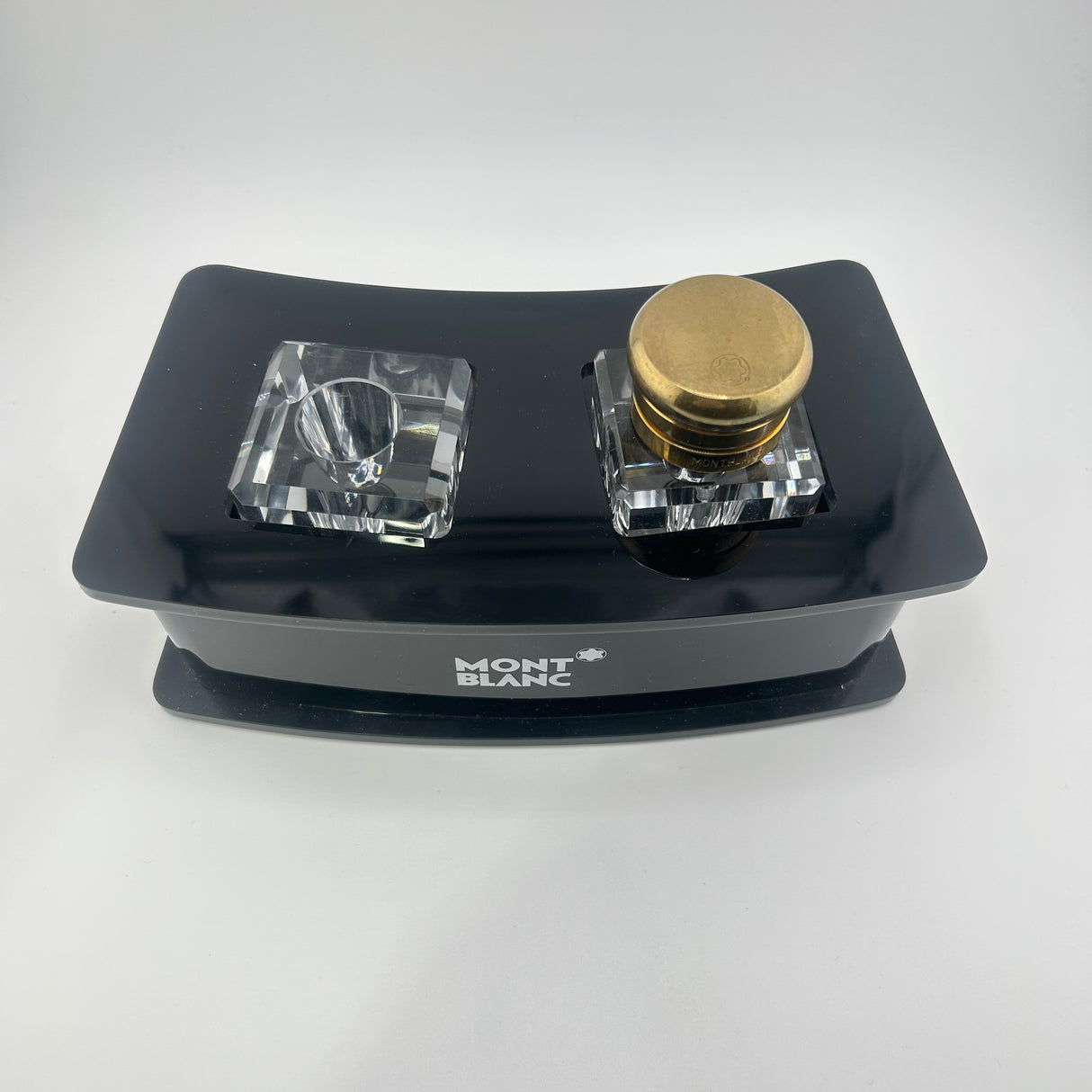 Montblanc Desk Inkwell Black circa 1990 - HARD TO FIND !