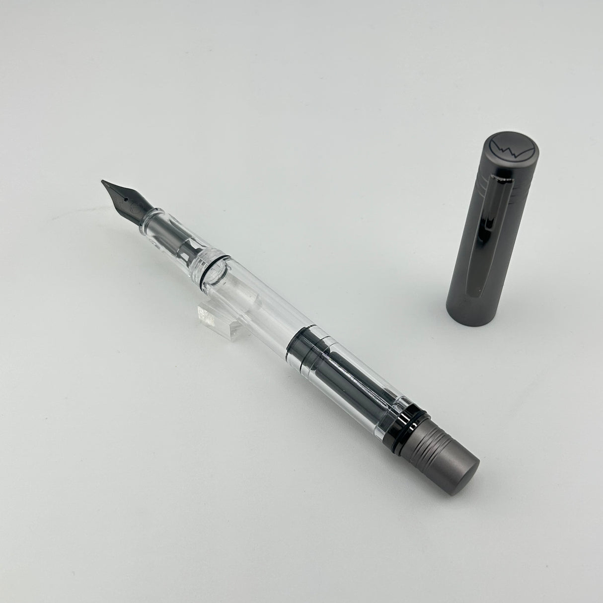 Monteverde MP1 Transparent Coal Grey ruthenium trim - Fountain Pen