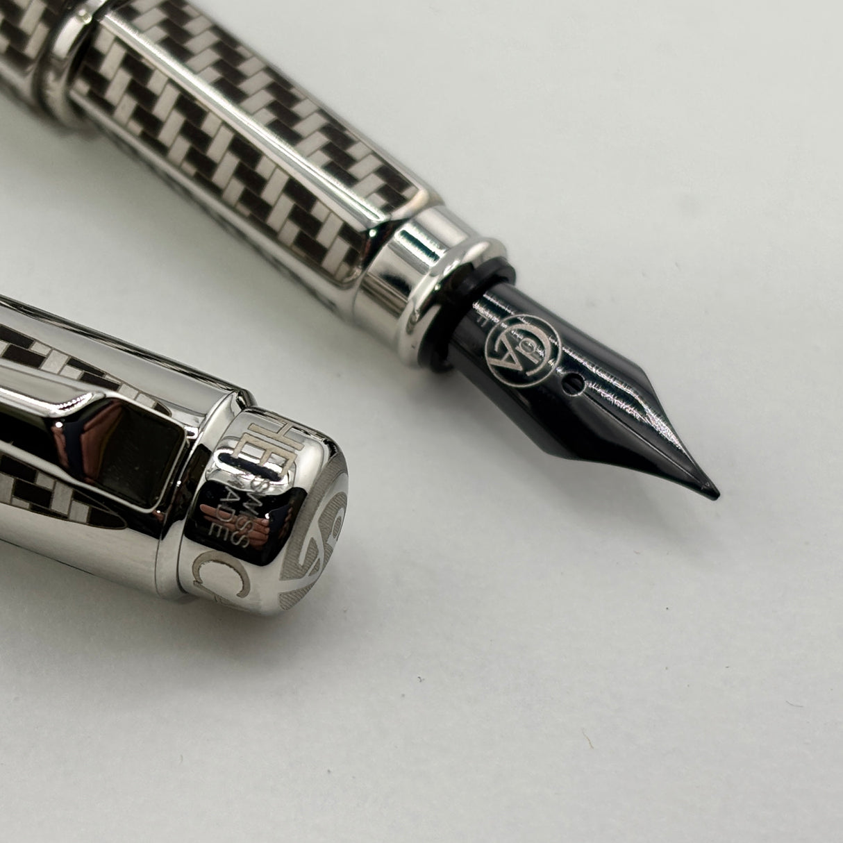 Caran D'ache RNX.316 Fiber Fountain Pen - Fine PVD Blackened Stainless Steel Nib