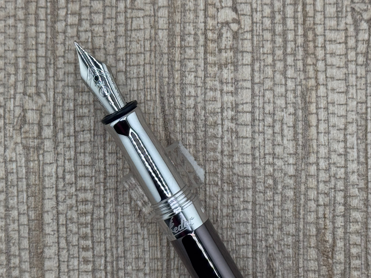 Waldmann Edelfeder Metallic Chocolate and Silver Cap - Fountain Pen