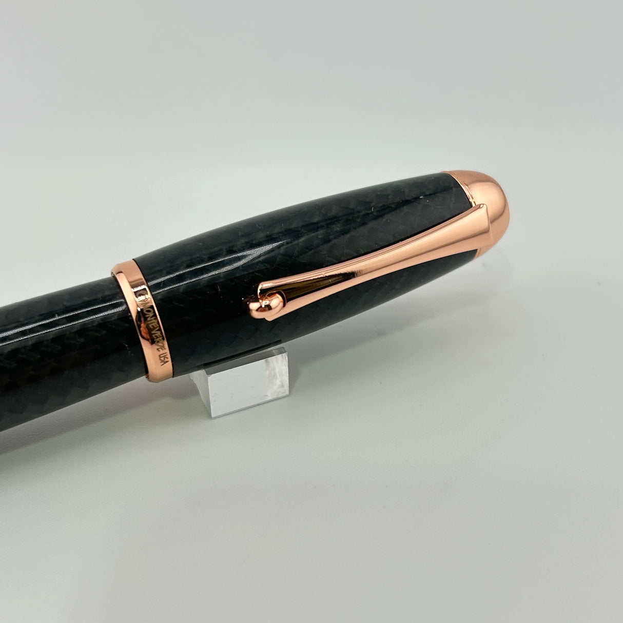 Monteverde Super Mega Carbon Fiber Rose Gold FLEX NIB - Fountain Pen