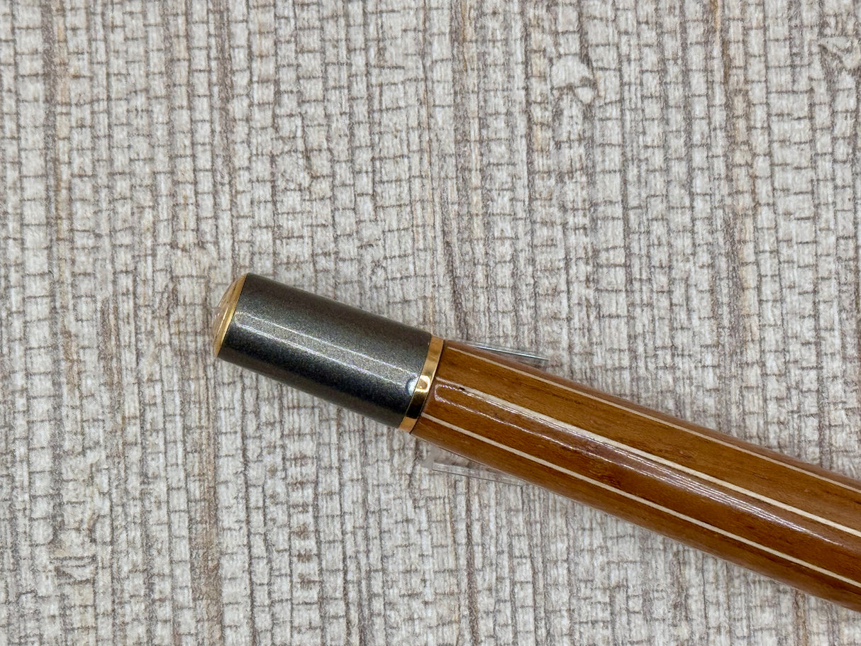 Tibaldi For Riva Limited Edition Roman Bronze Fountain Pen - Made of the same inlaid wood as the Riva Yacht maker - Medium 18kt Gold Nib