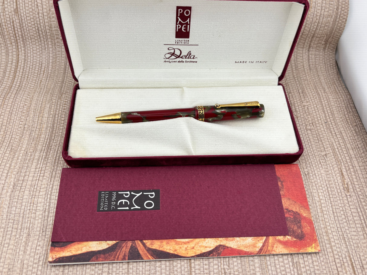 Delta Pompei 1996 Limited Edition #324/500 Beautiful Celluloid - Ballpoint Pen