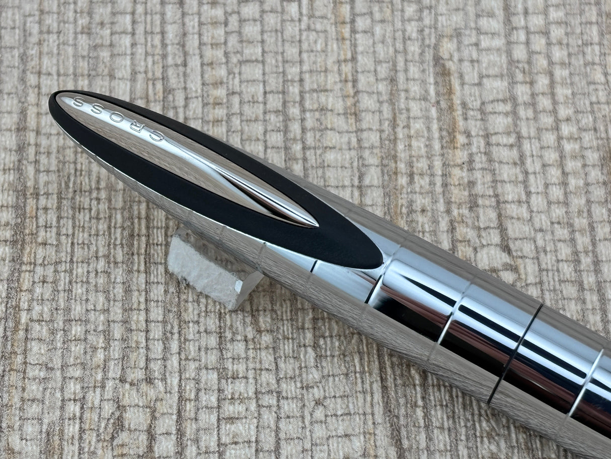 Cross Verve Radial Chrome with Charcoal Accents Circa 2000 - Ballpoint Pen