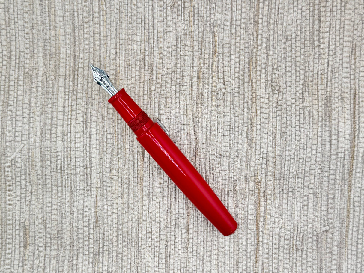Nakaya Naka-ai Writer Shu Polished Rhodium clip Elastic nib !!- Fountain Pen