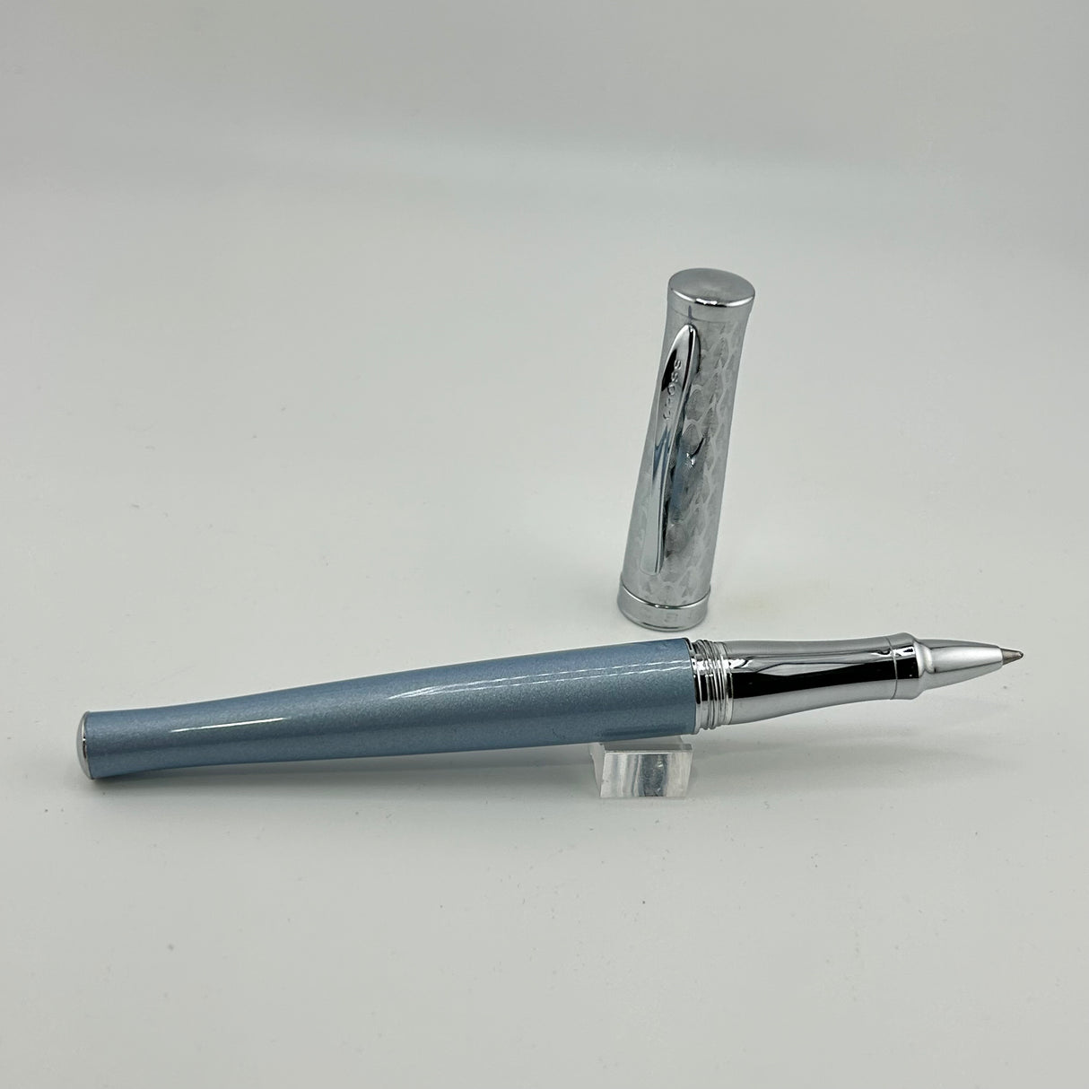 Cross Sauvage Moonstone Blue Python Cap Pattern Boxed - Roller Ball