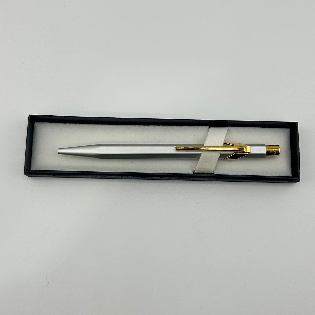 Caran d'Ache 849 Silver Satin and Gold - Ballpoint