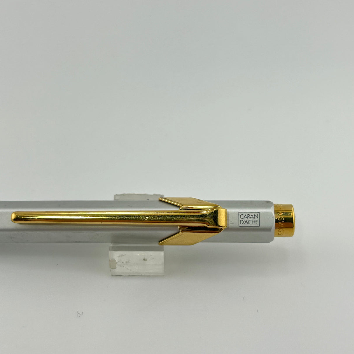 Caran d'Ache 849 Silver Satin and Gold - Ballpoint
