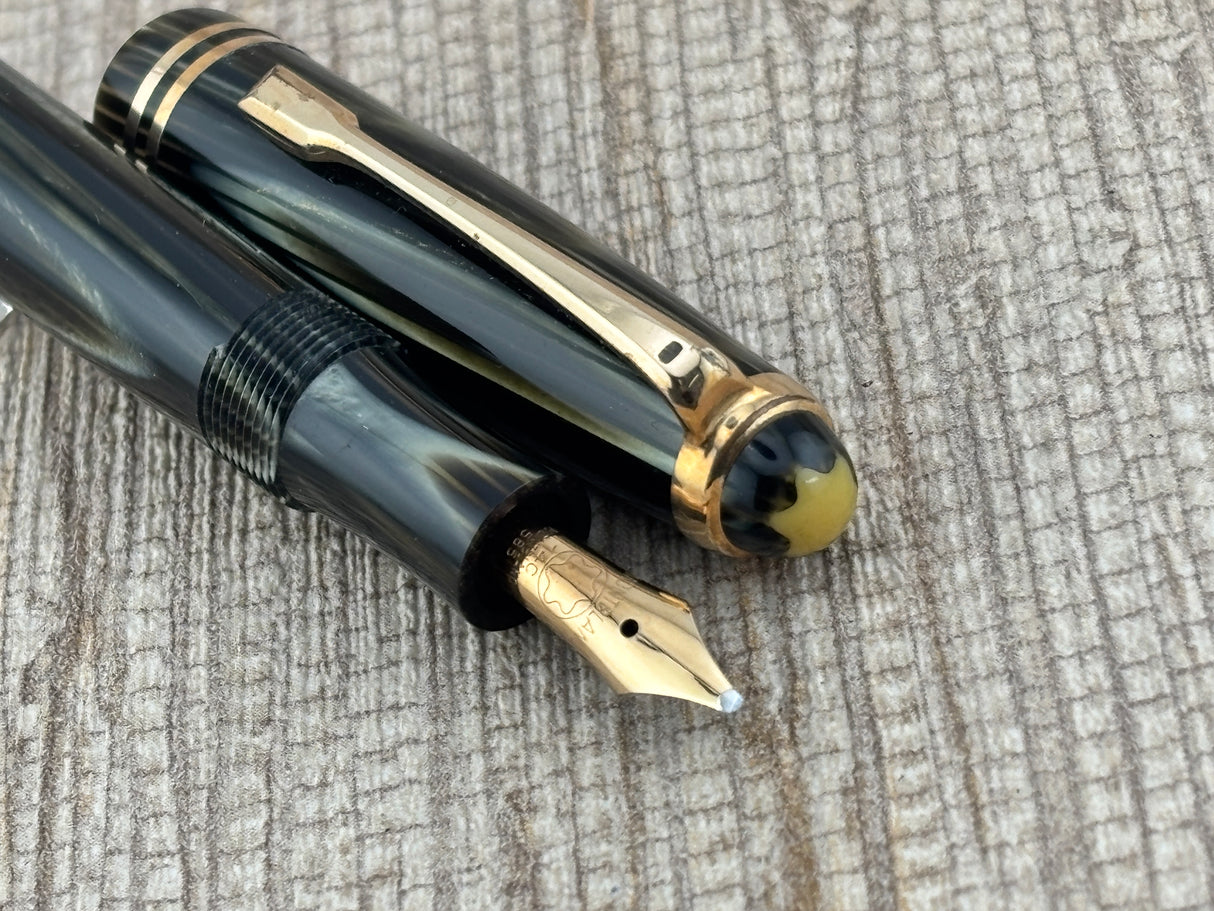 Montblanc 242 Grey Tiger Eye OBB Nib! condition - condition! - Fountain Pen