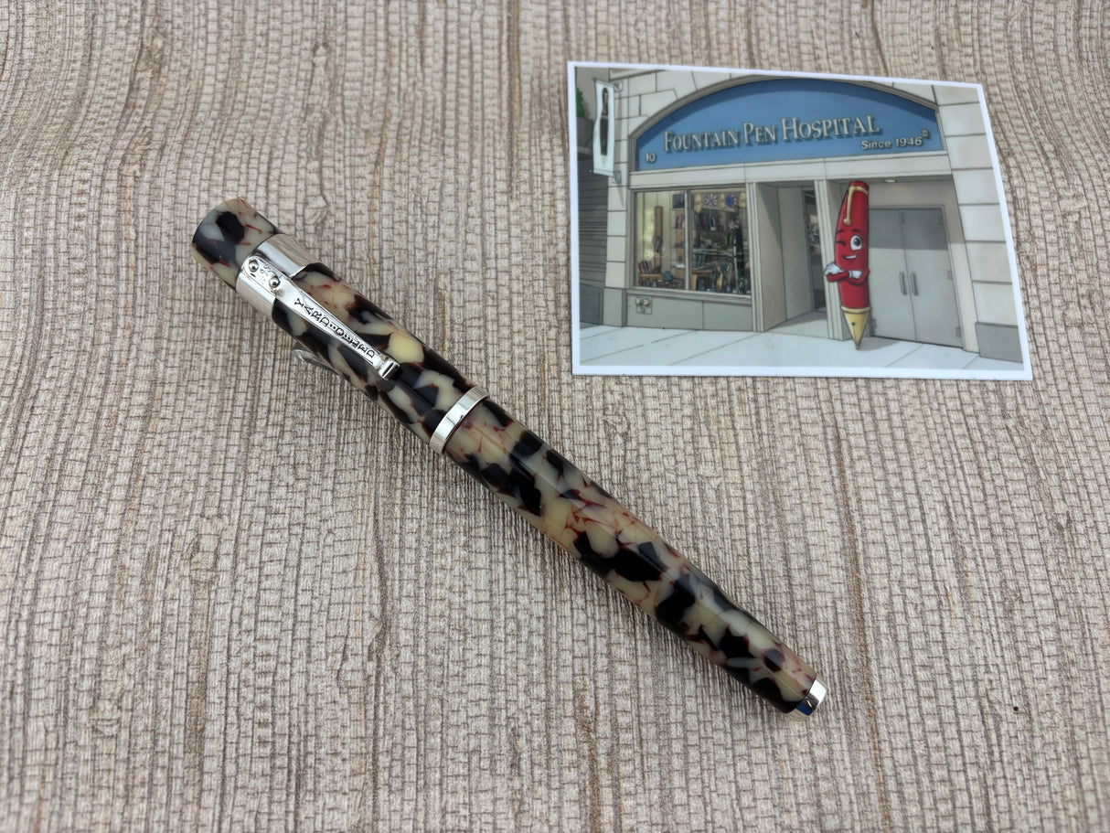 Yard-o-Led Astoria Grand Cream Ebony Rollerball Pen
