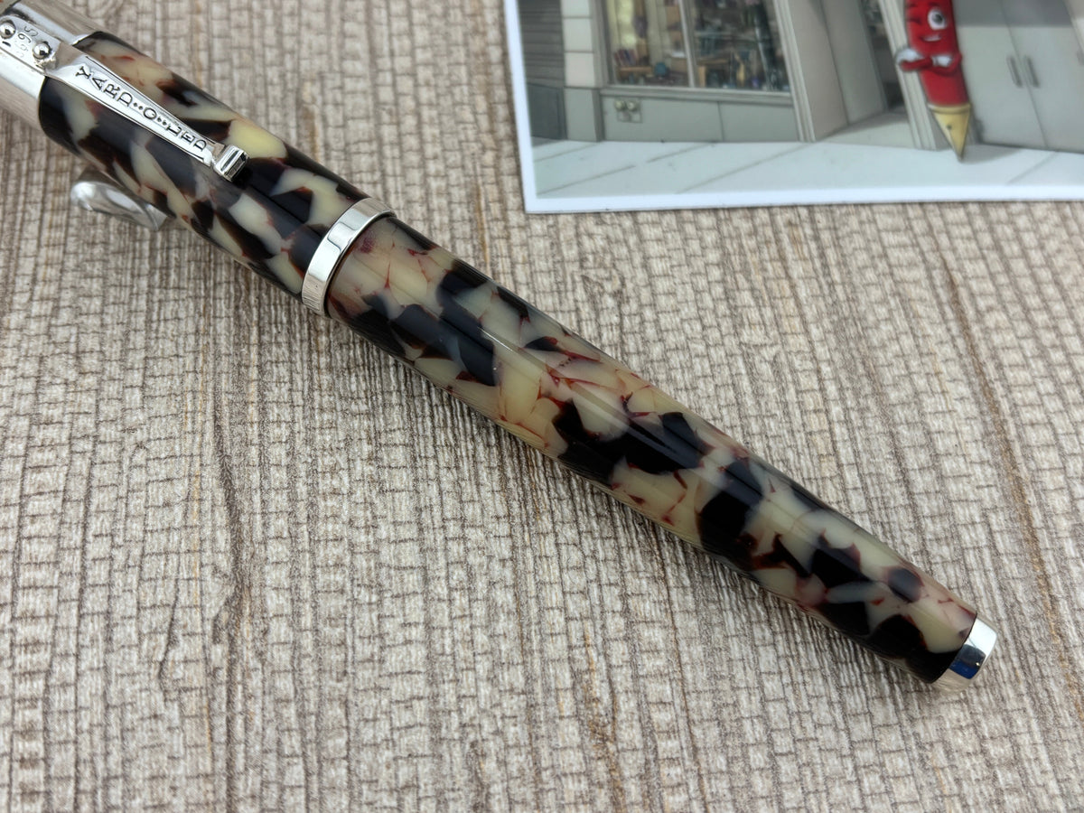 Yard-o-Led Astoria Grand Cream Ebony Rollerball Pen
