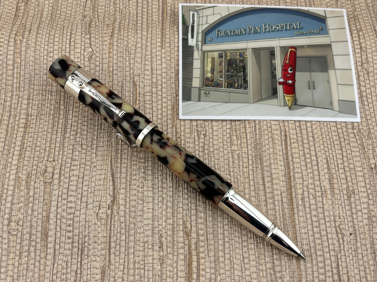 Yard-o-Led Astoria Grand Cream Ebony Rollerball Pen
