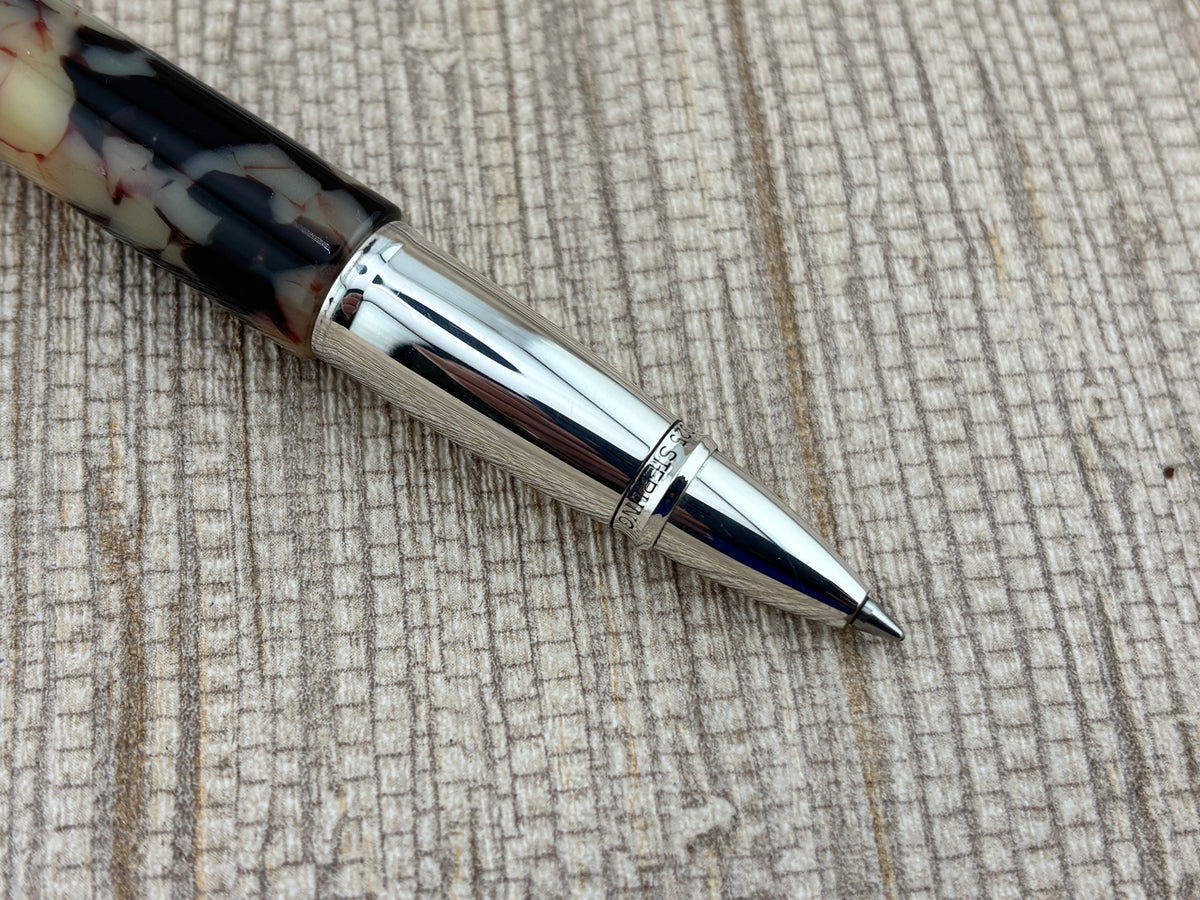 Yard-o-Led Astoria Grand Cream Ebony Rollerball Pen