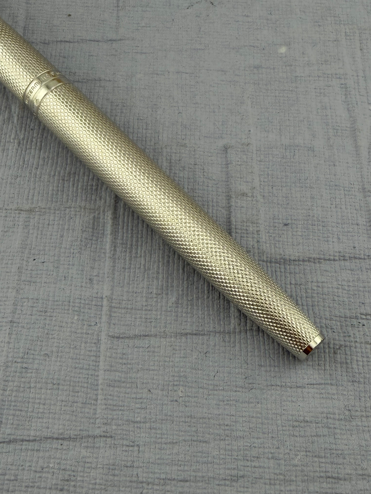 Waterman CF Full Sterling Silver 925 Barleycorn Made in France 18k Gold Nib - Fountain Pen