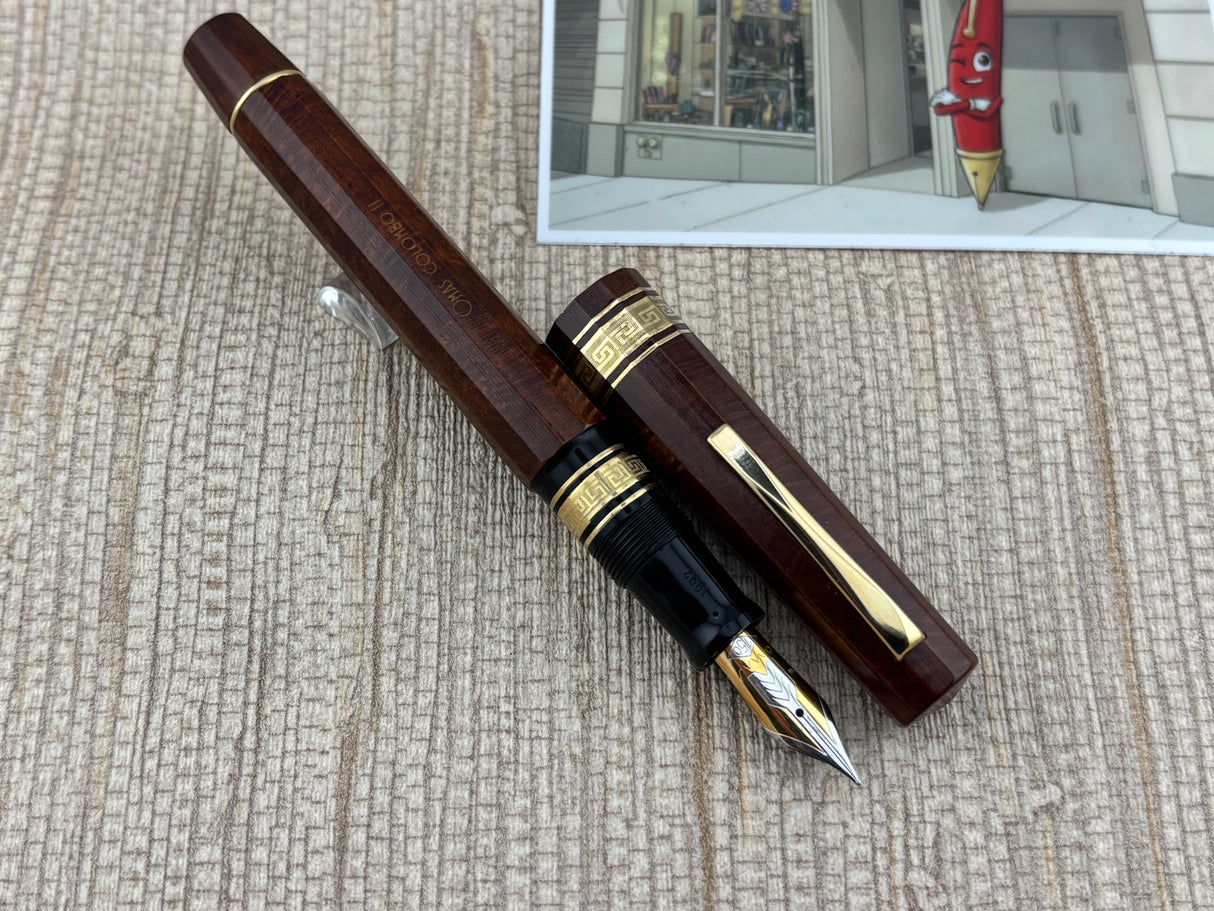 OMAS Cristoforo Colombo II Limited Edition Briarwood Fountain Pen - Fine 18kt Gold Nib
