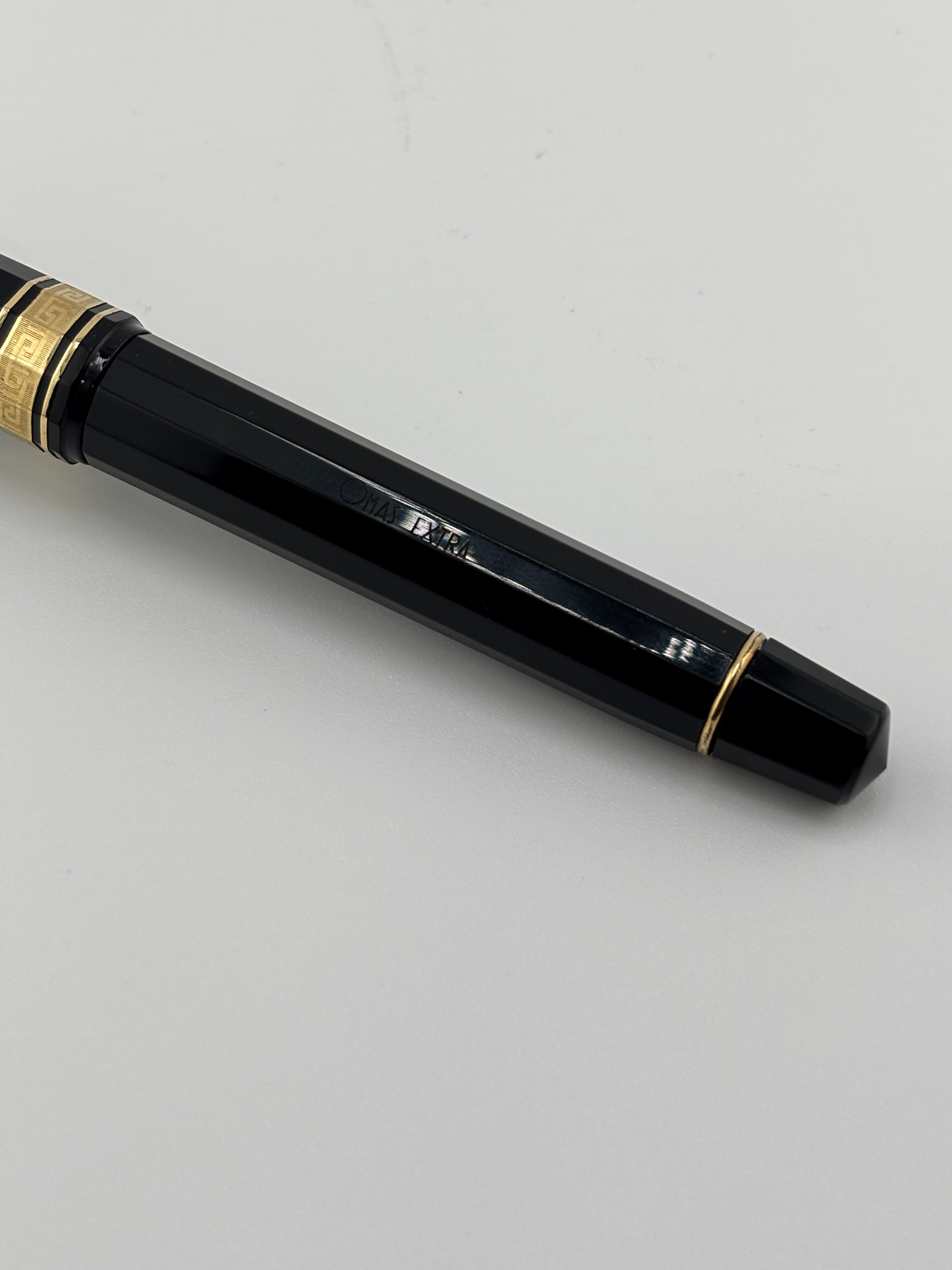 Omas Milord Black resin Roller Ball