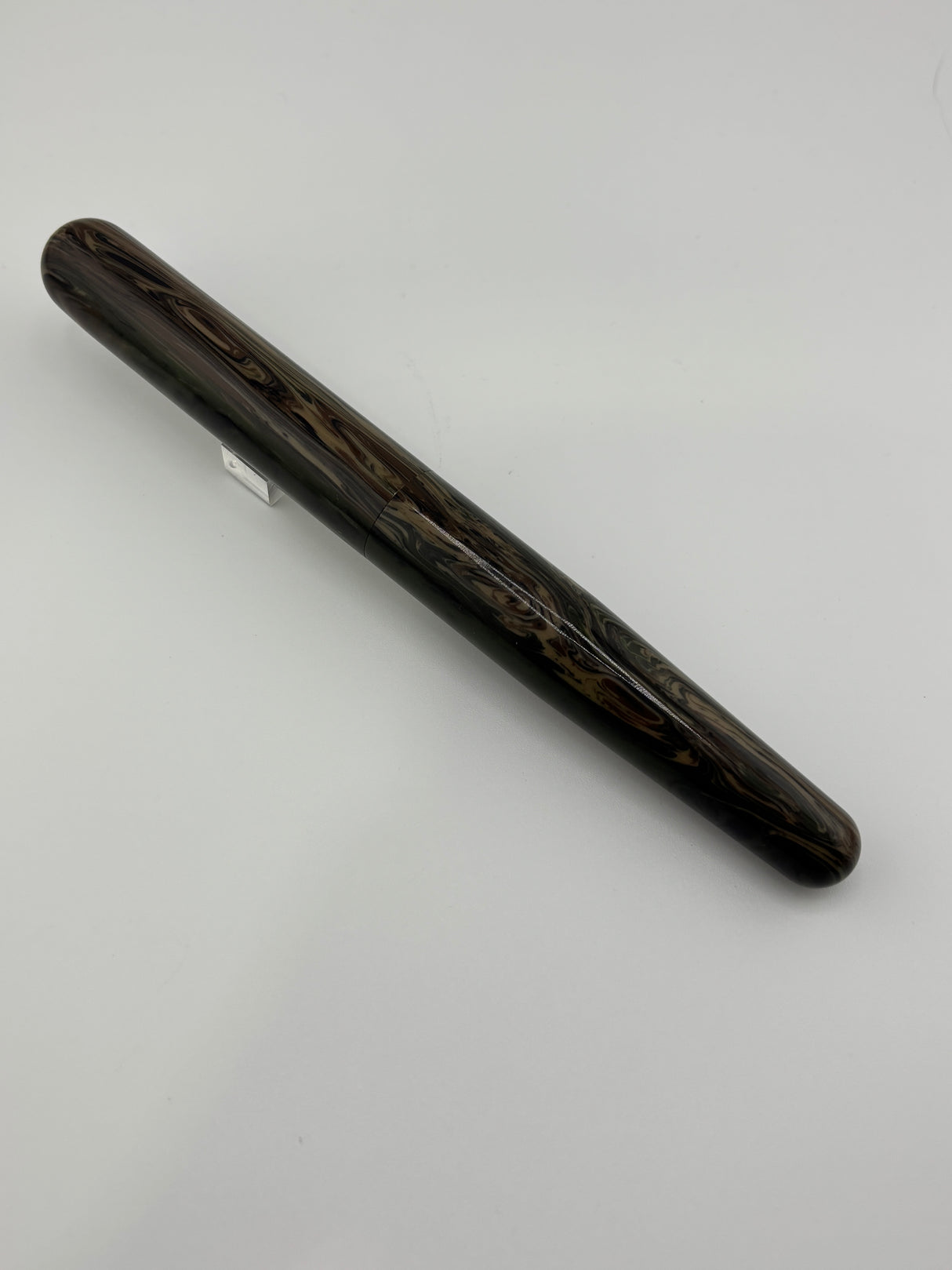 Ranga Pen huge Pen Round shape Brown Mottled - Flex nib - Fountain Pen