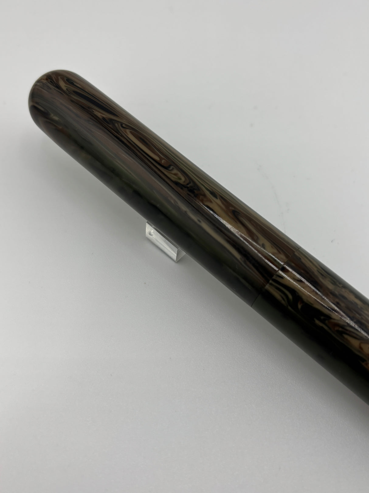 Ranga Pen huge Pen Round shape Brown Mottled - Flex nib - Fountain Pen