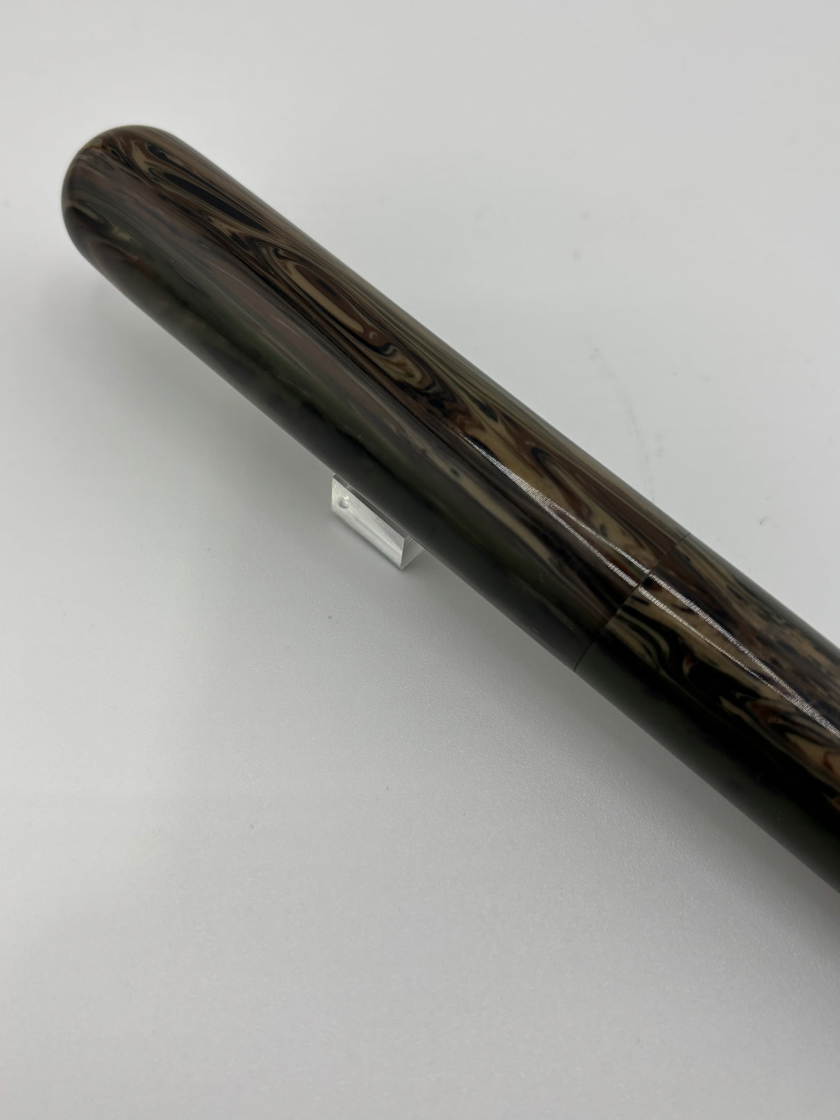 Ranga Pen huge Pen Round shape Brown Mottled - Flex nib - Fountain Pen