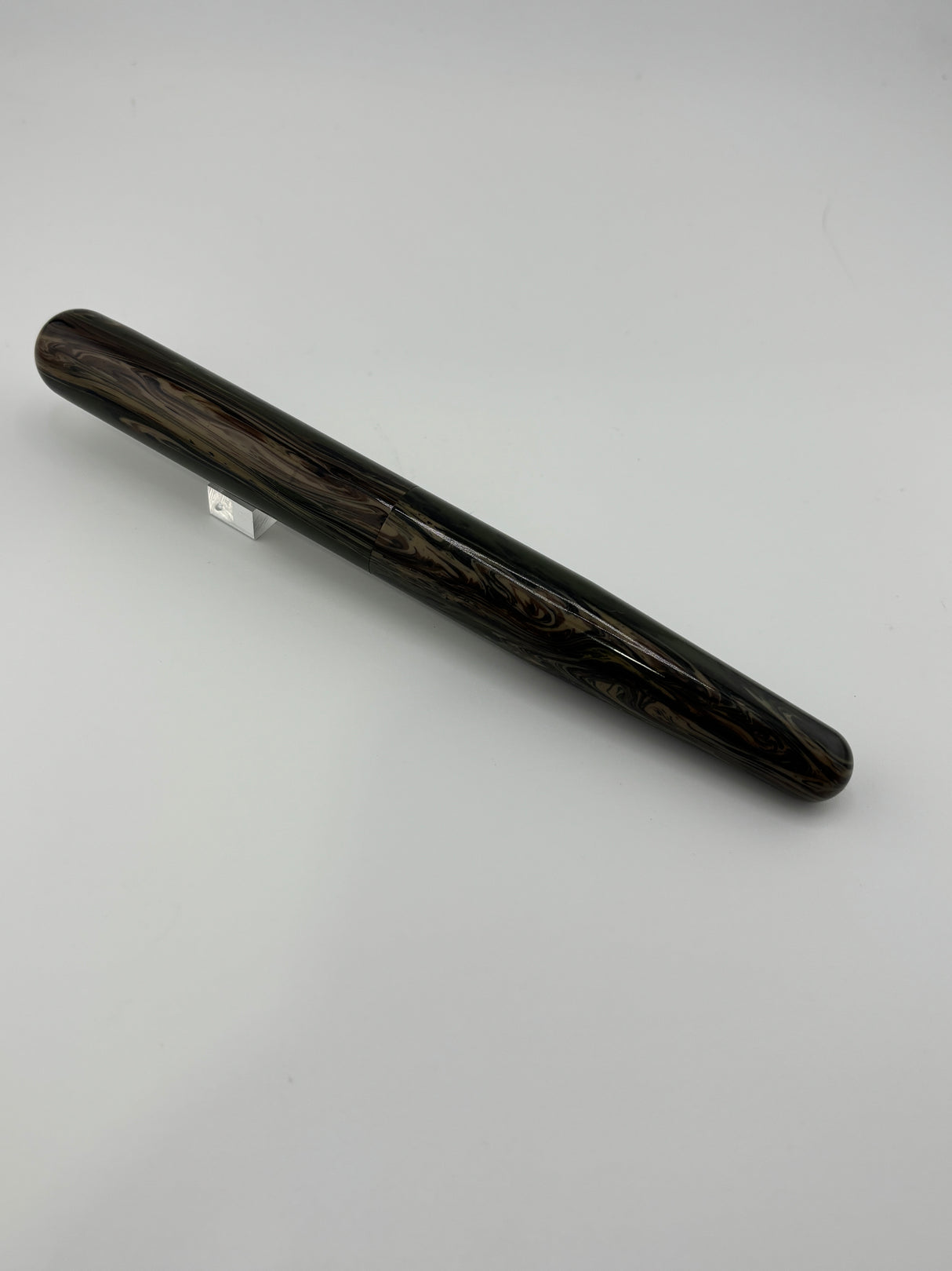 Ranga Pen huge Pen Round shape Brown Mottled - Flex nib - Fountain Pen