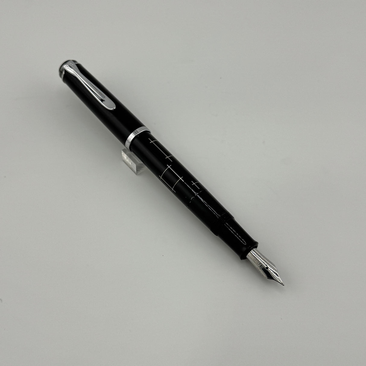 Pelikan M215 Black Rectangles engraved Black lacquer - Fountain Pen