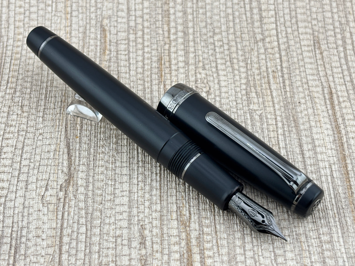 Sailor Professional Gear Imperial Black Dark Ion Metal Trim - Fountain Pen