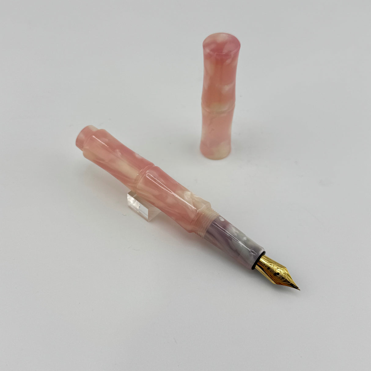 No name Bamboo Pen white pearl - Fountain Pen