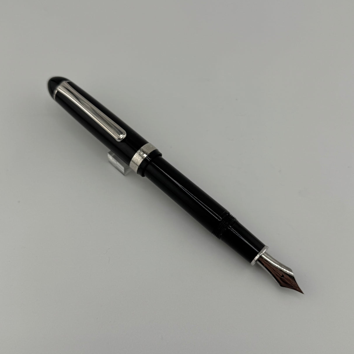 Platinum # 3776 Black silver trim 14k gold nib - Fountain Pen