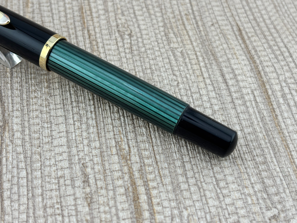 Pelikan R400 Green Stripes Circa 1985 Marked West Germany - Rollerball Pen