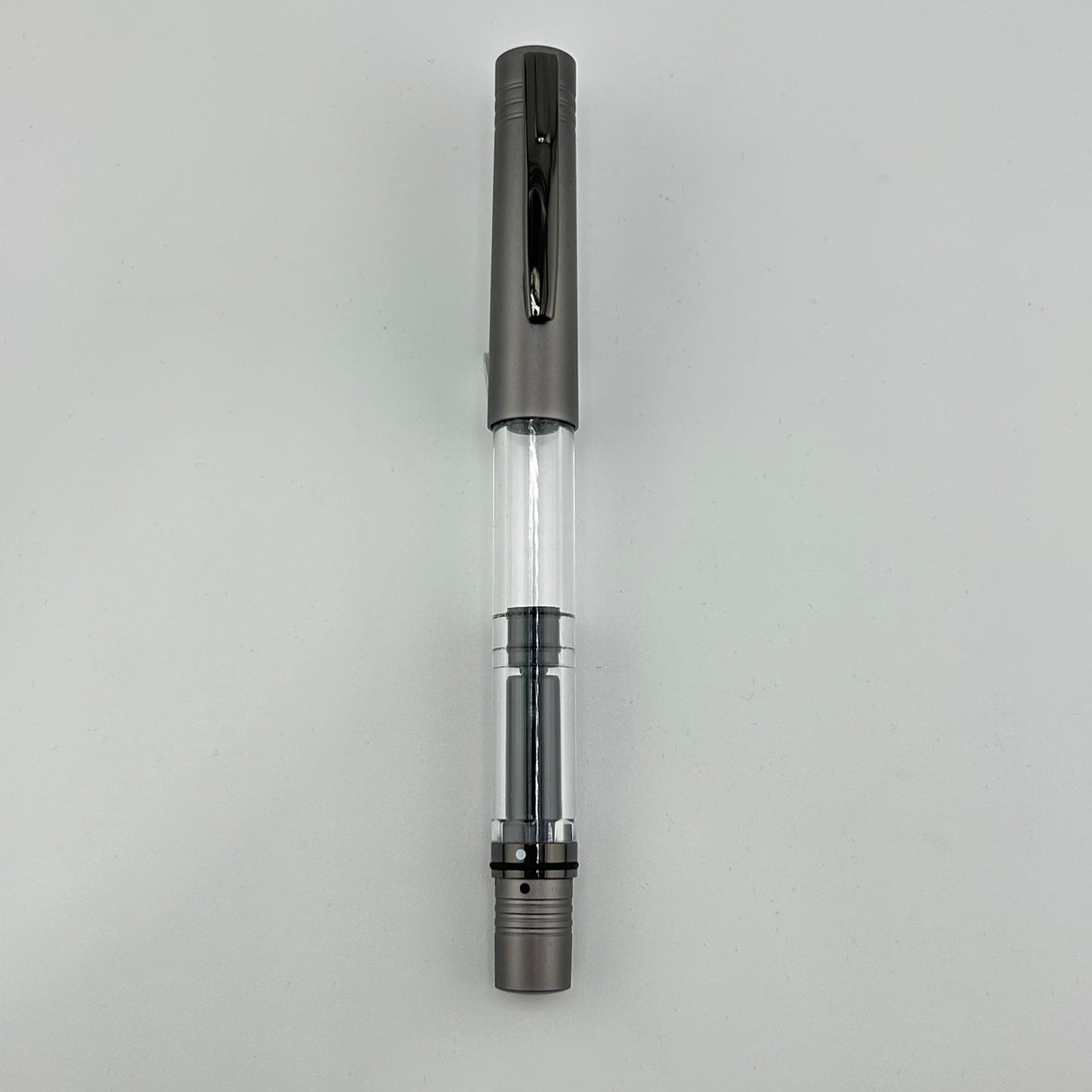 Jimmy's pick - Monteverde USA MP-1 Gray Satin clear barrel - Fountain Pen