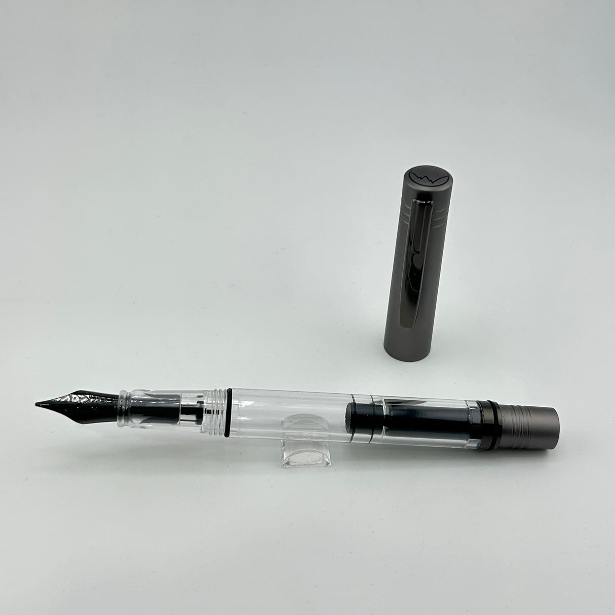 Jimmy's pick - Monteverde USA MP-1 Gray Satin clear barrel - Fountain Pen