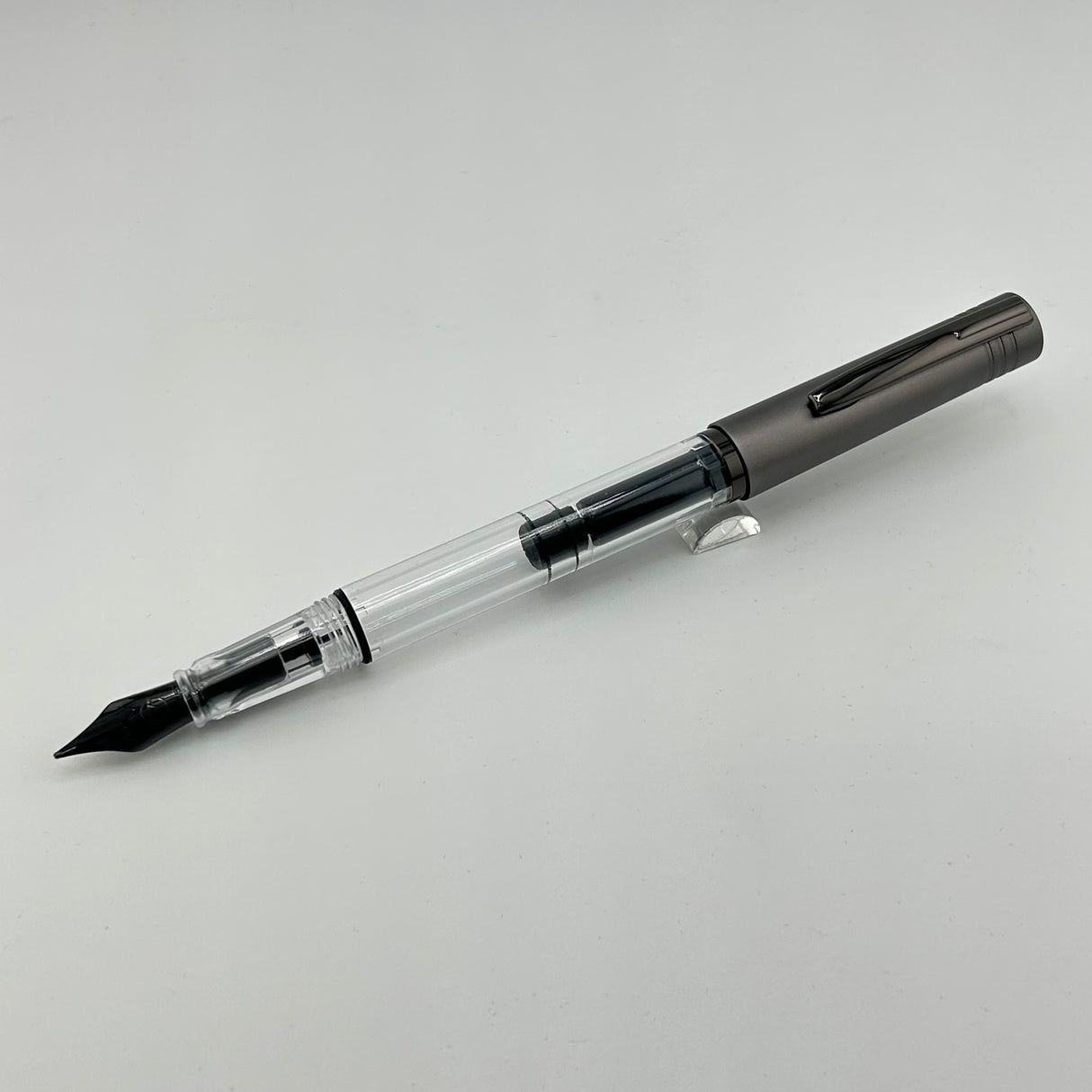 Jimmy's pick - Monteverde USA MP-1 Gray Satin clear barrel - Fountain Pen