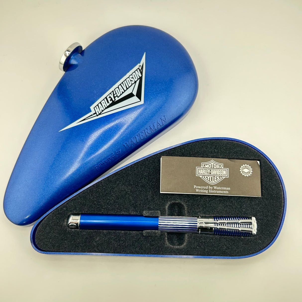 Jimmy's pick -Waterman for Harley Davidson chrome and Blue - Roller Ball