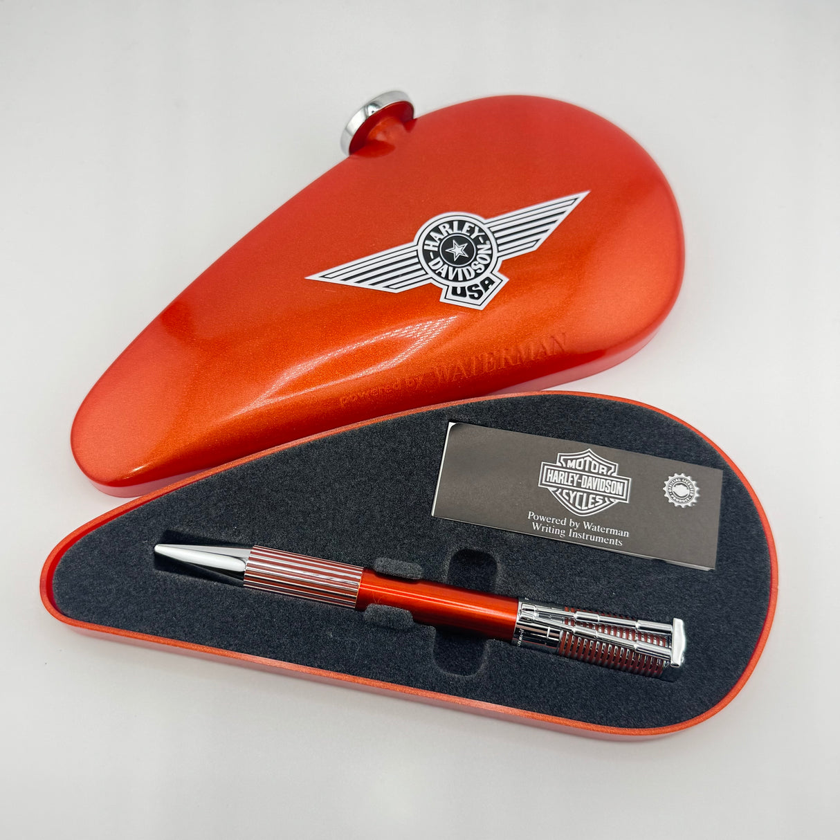 Harley-Davidson Waterman Orange /chome Tank box - Ballpoint Pen