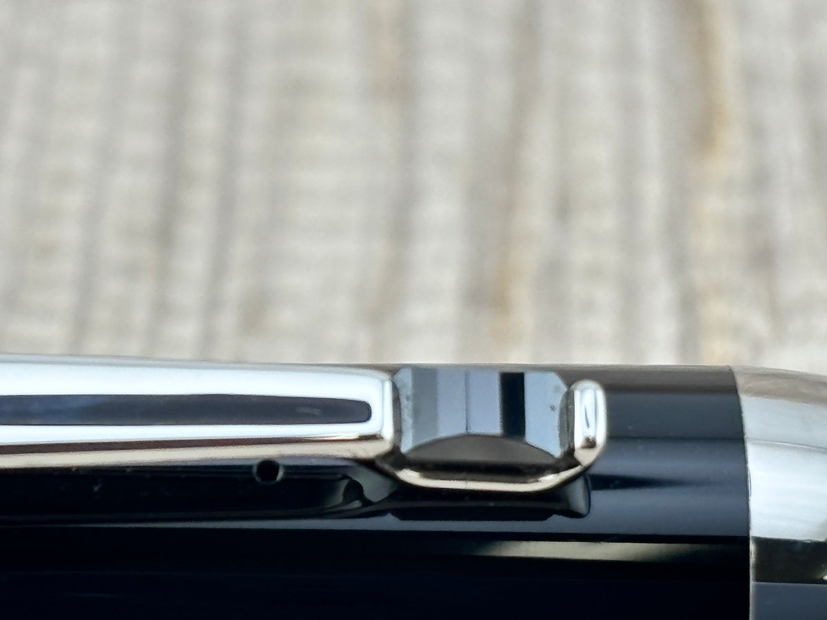 Montblanc Boheme Large Size Black Resin Rollerball - Black Onyx Stone in Clip