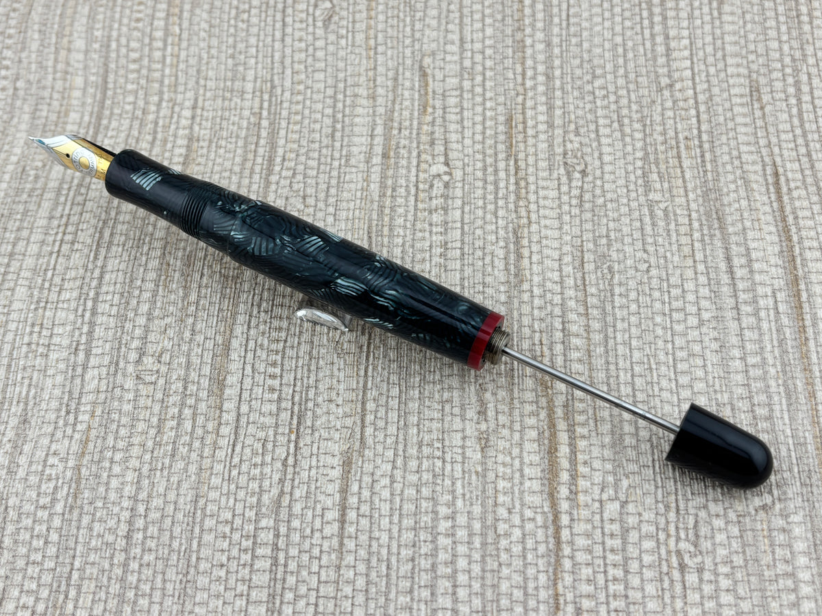 Rotring ("Red Ring" in German) Tintenkuli "1928" Celluloid Limited Edition Fountain Pen Celebrating 70 Years of Rotring Pen Production - Medium 18kt Gold Nib + an Interchangeable Stylographic Tubular Point