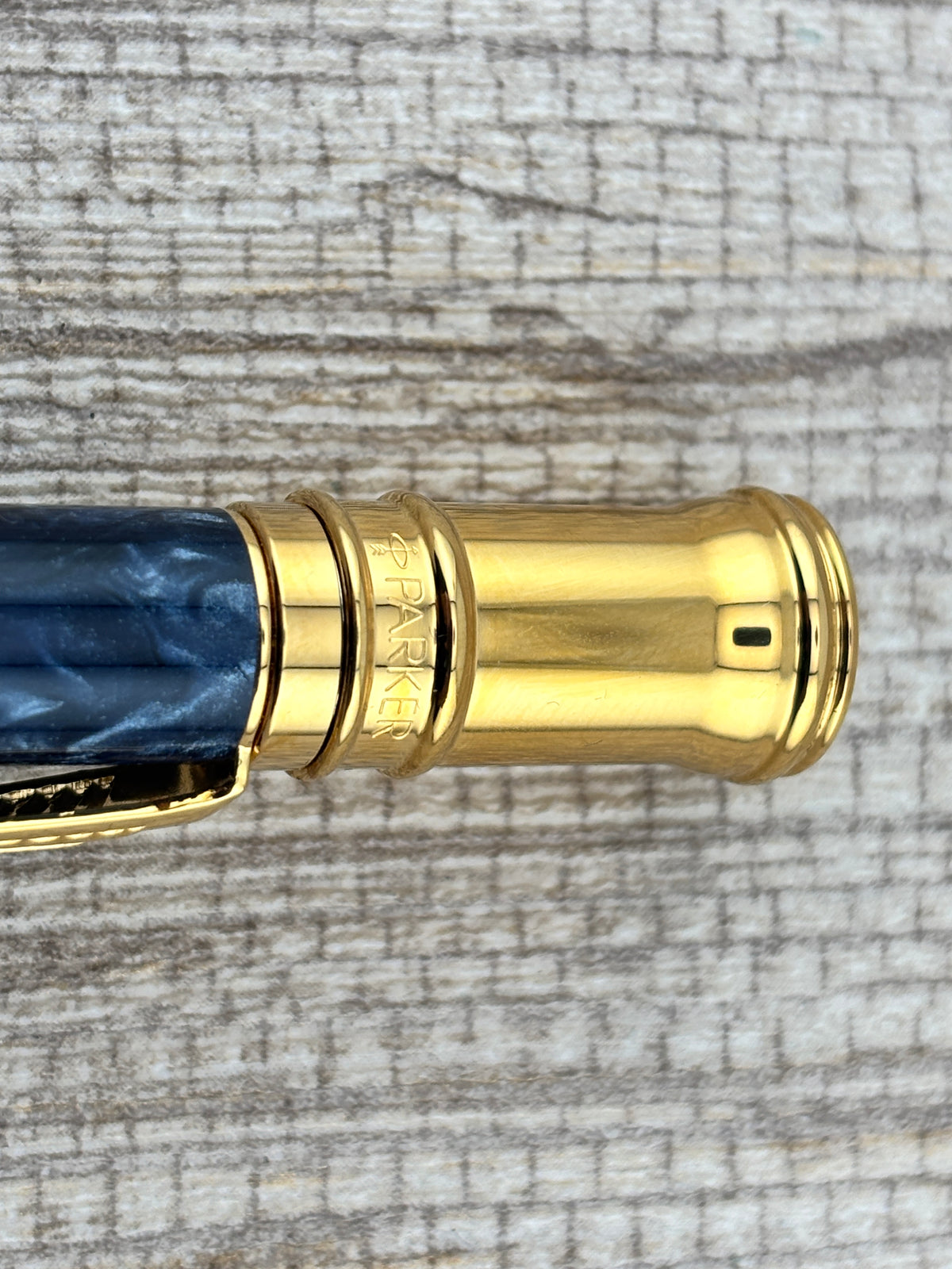 Parker Duofold Marbled Blue Mechanical Pencil 0.9mm (Circa 1992)