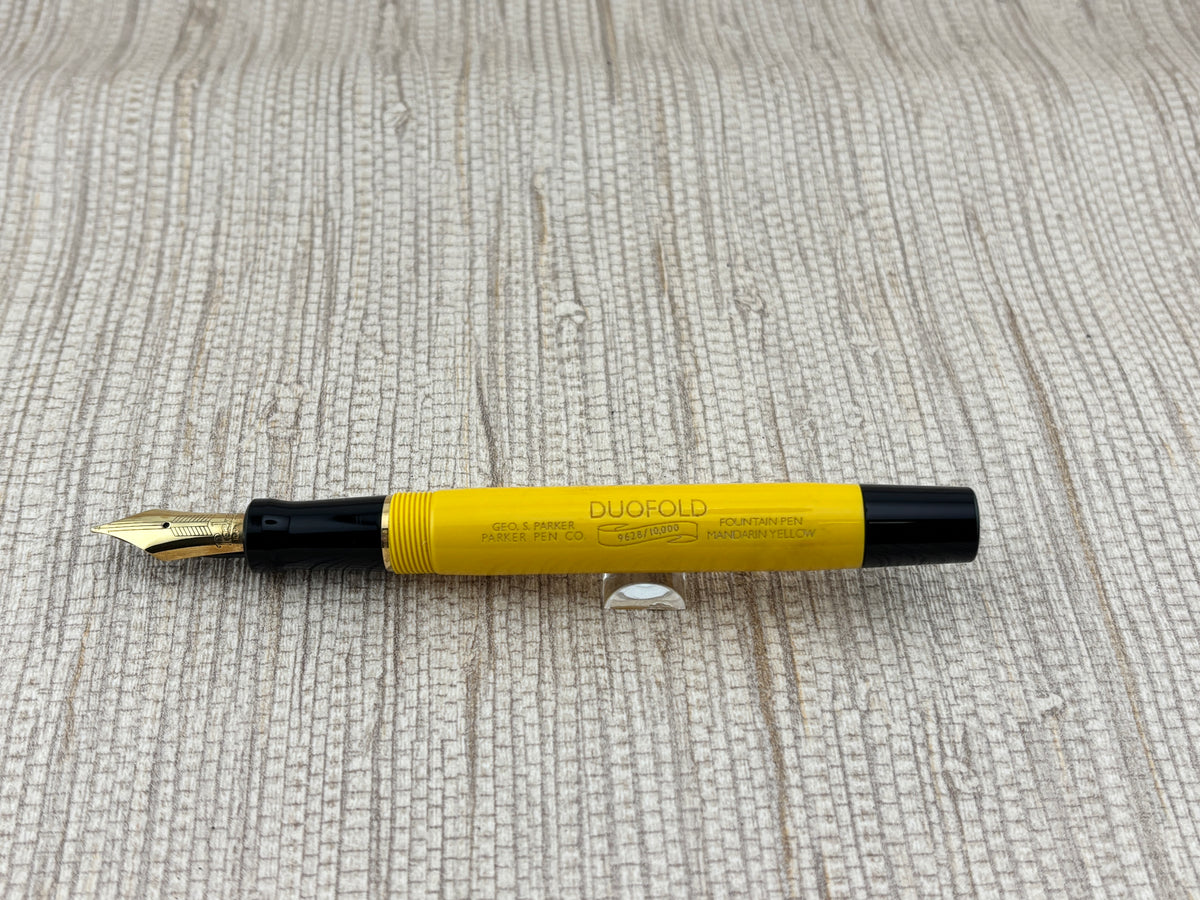 Parker Centennial Duofold Mandarin Yellow Limited Edition # 9628/10,000 - Fountain Pen