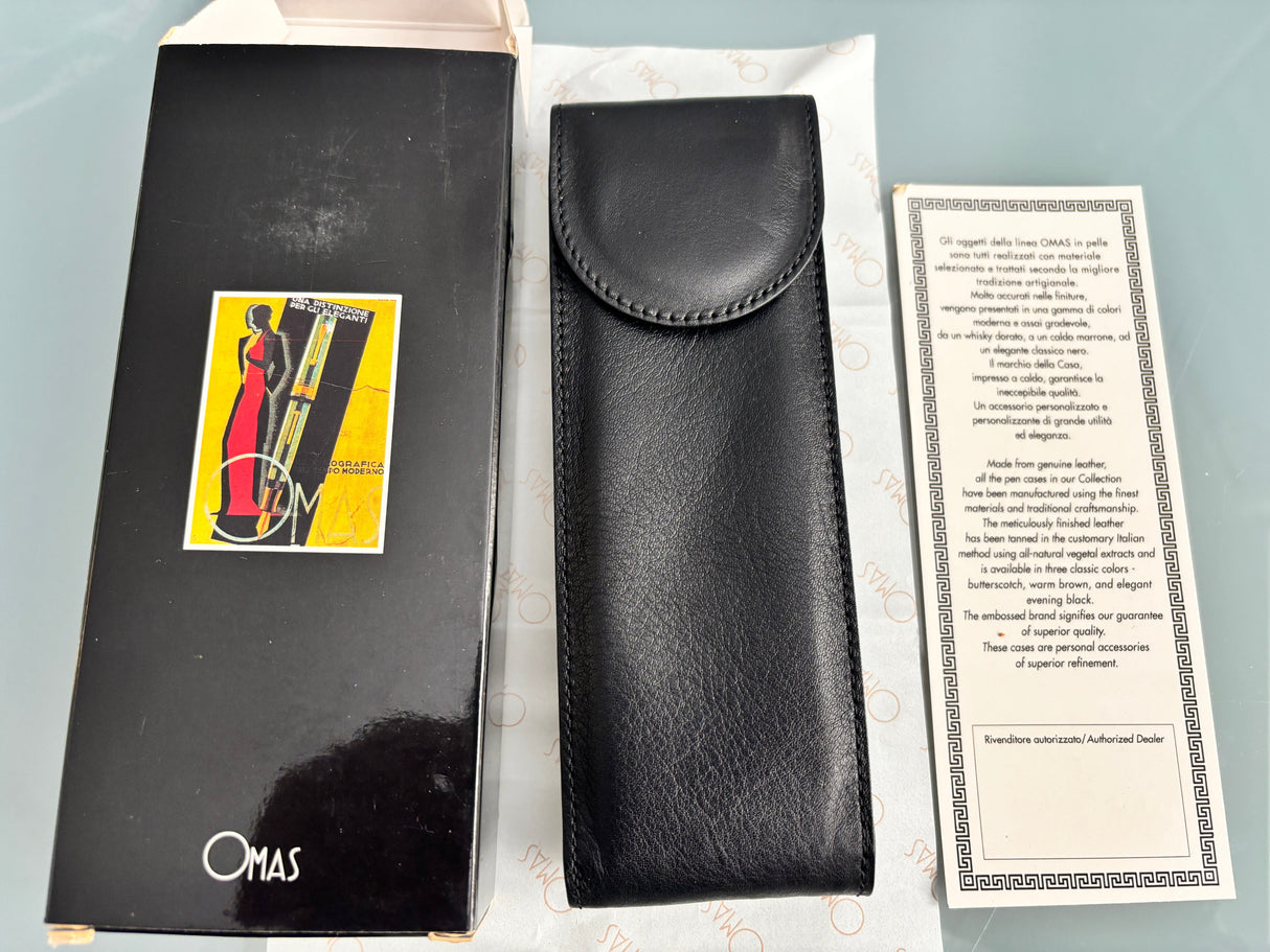 OMAS pen pouch for 2 pens - Superb quality circa 1990