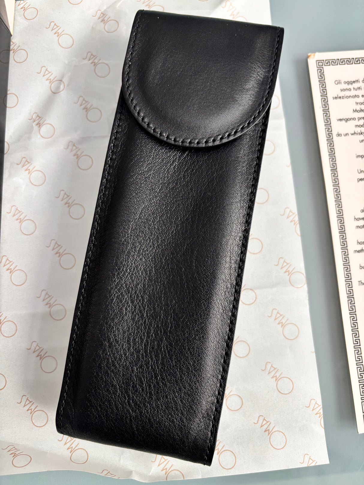 OMAS pen pouch for 2 pens - Superb quality circa 1990