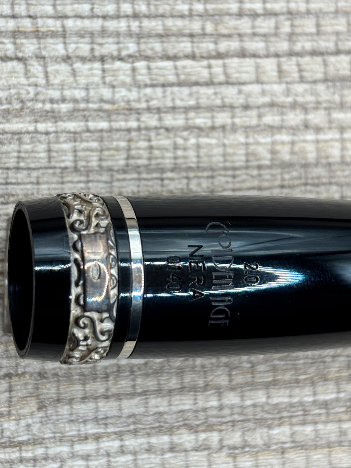 Maiora Golden Age Black Silver Trim - Fountain Pen