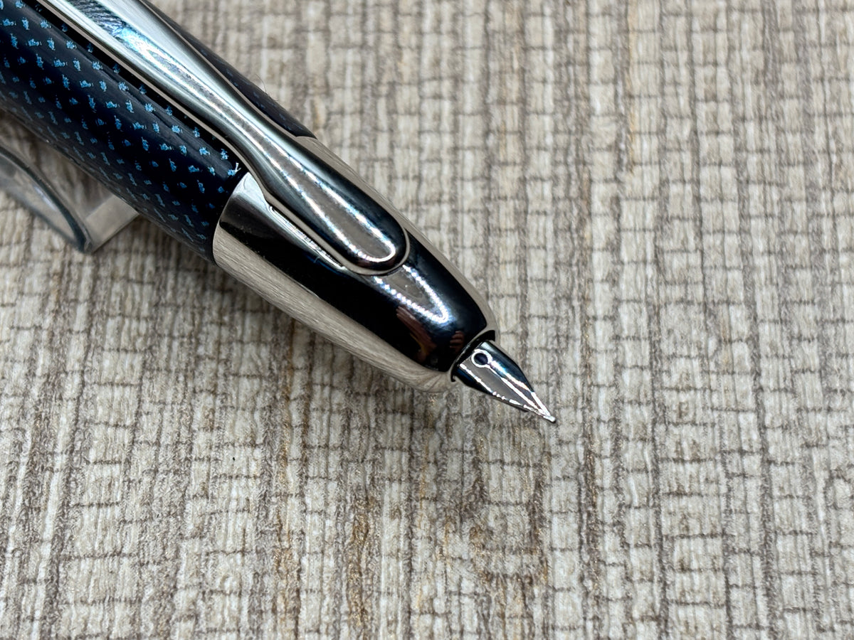 Pilot Vanishing Point Blue Carbonesque 18K Gold Nib - Fountain Pen
