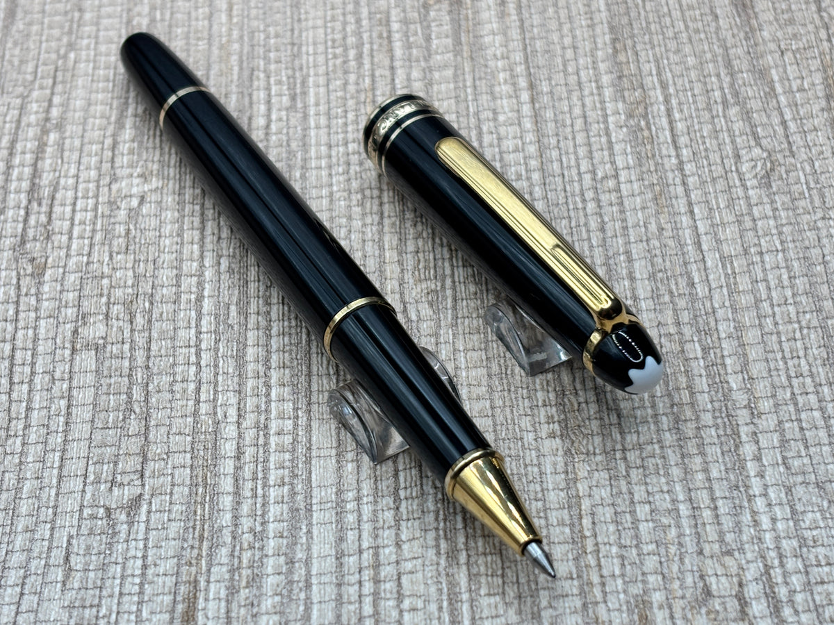 Montblanc Meisterstuck Black Gold Trim - Rollerball Pen