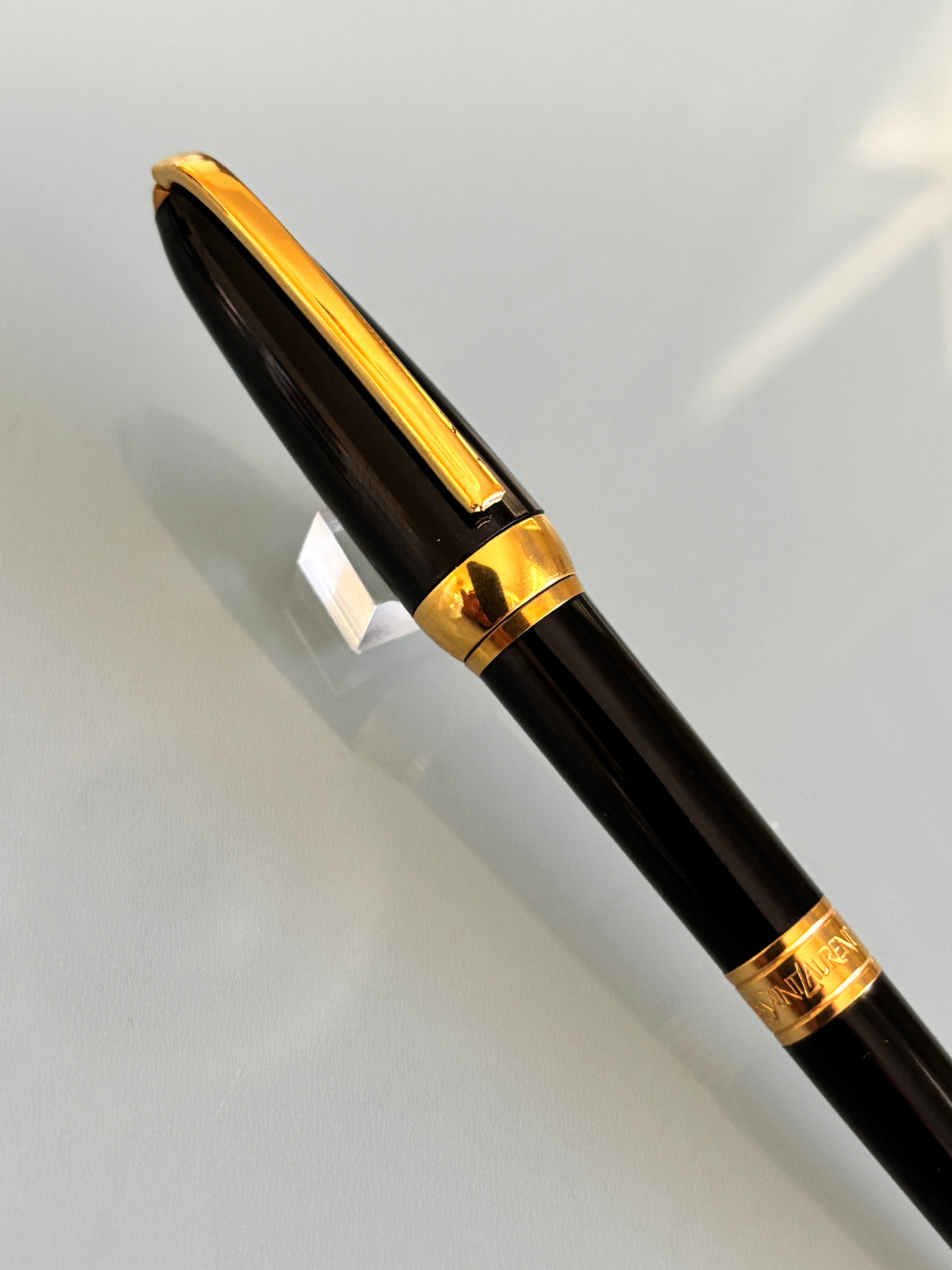 Yves St Laurent Black gold trim Made in France -  Ball Pen