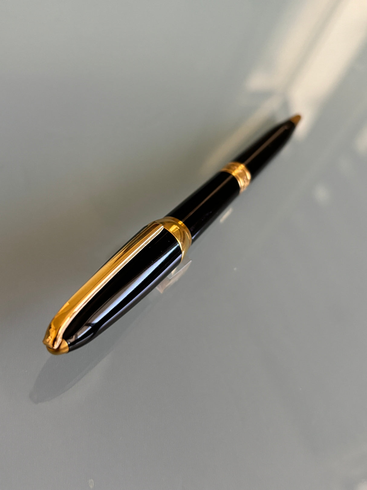 Yves St Laurent Black gold trim Made in France -  Ball Pen