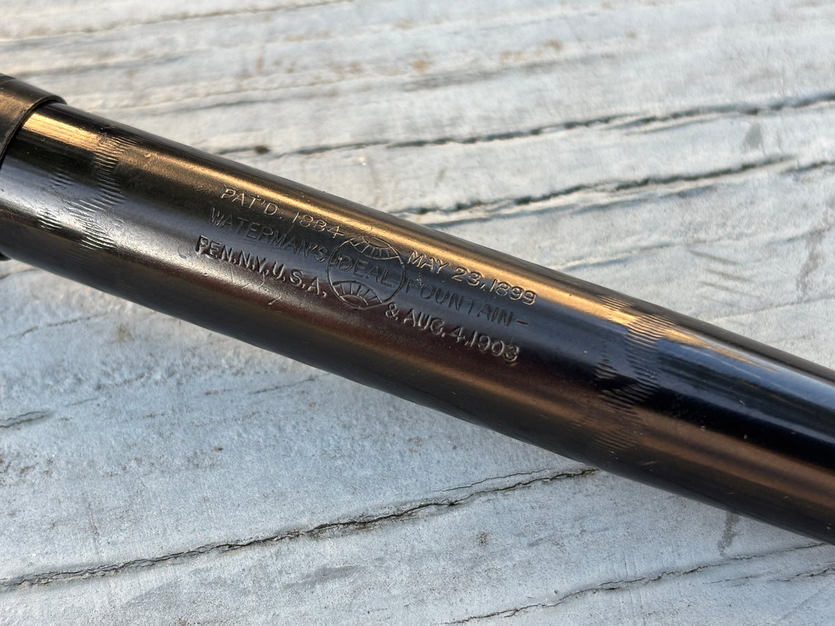 Waterman 58 Black Hard Rubber Chased - Fountain Pen