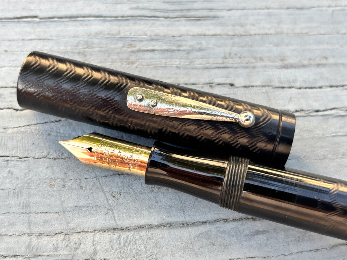 Waterman 58 Black Hard Rubber Chased - Fountain Pen