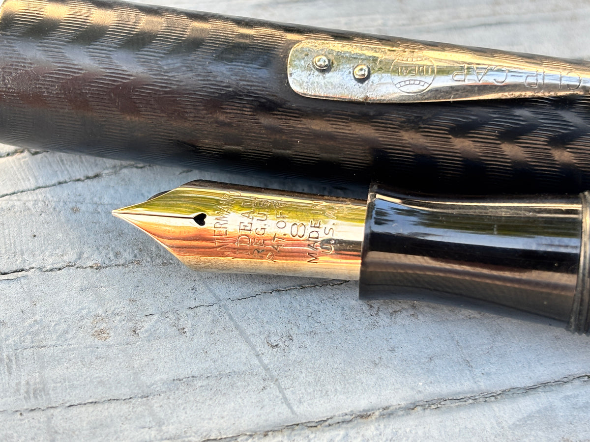 Waterman 58 Black Hard Rubber Chased - Fountain Pen