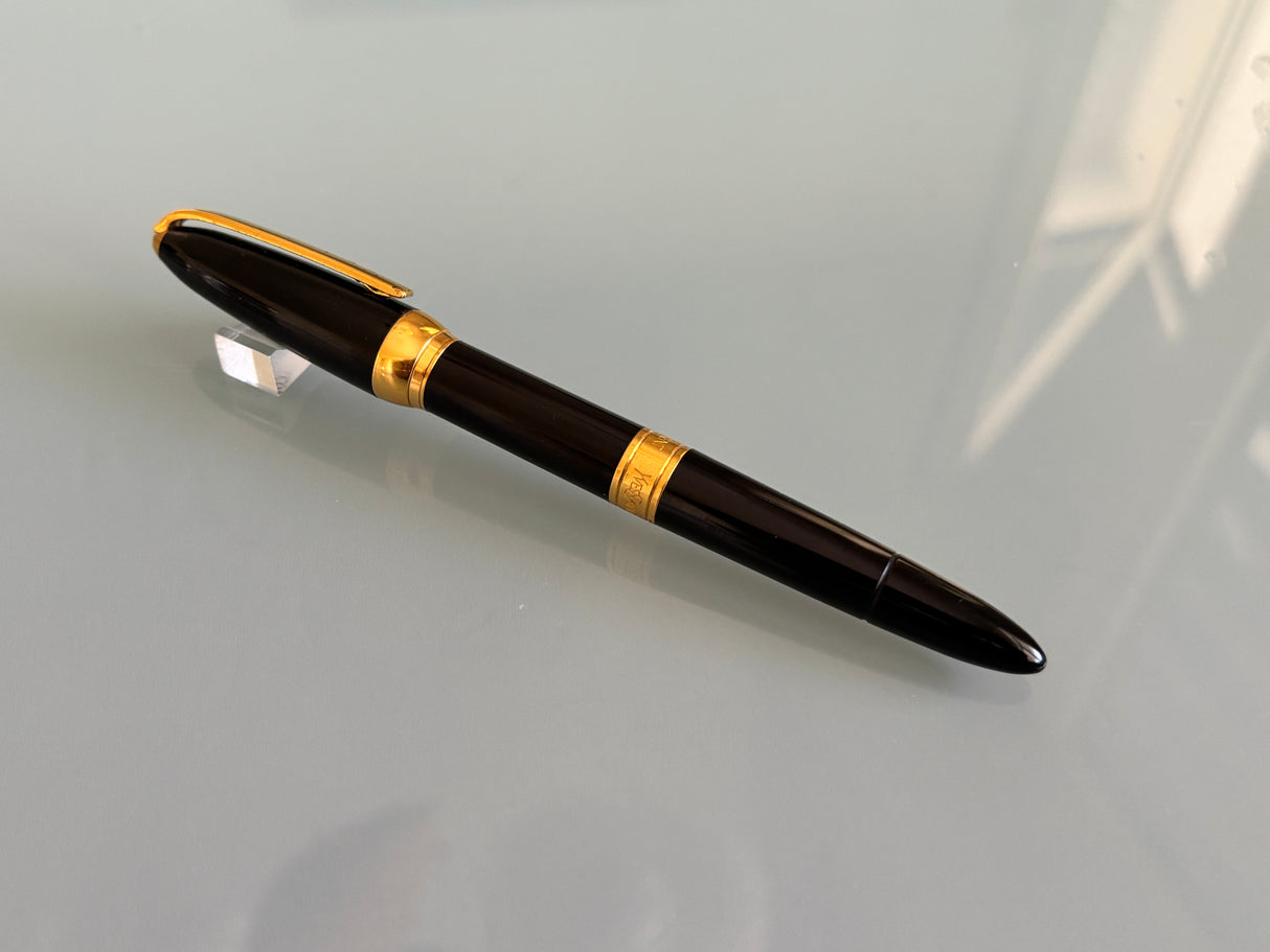 Yves St Laurent Black gold trim Made in France - Roller Ball